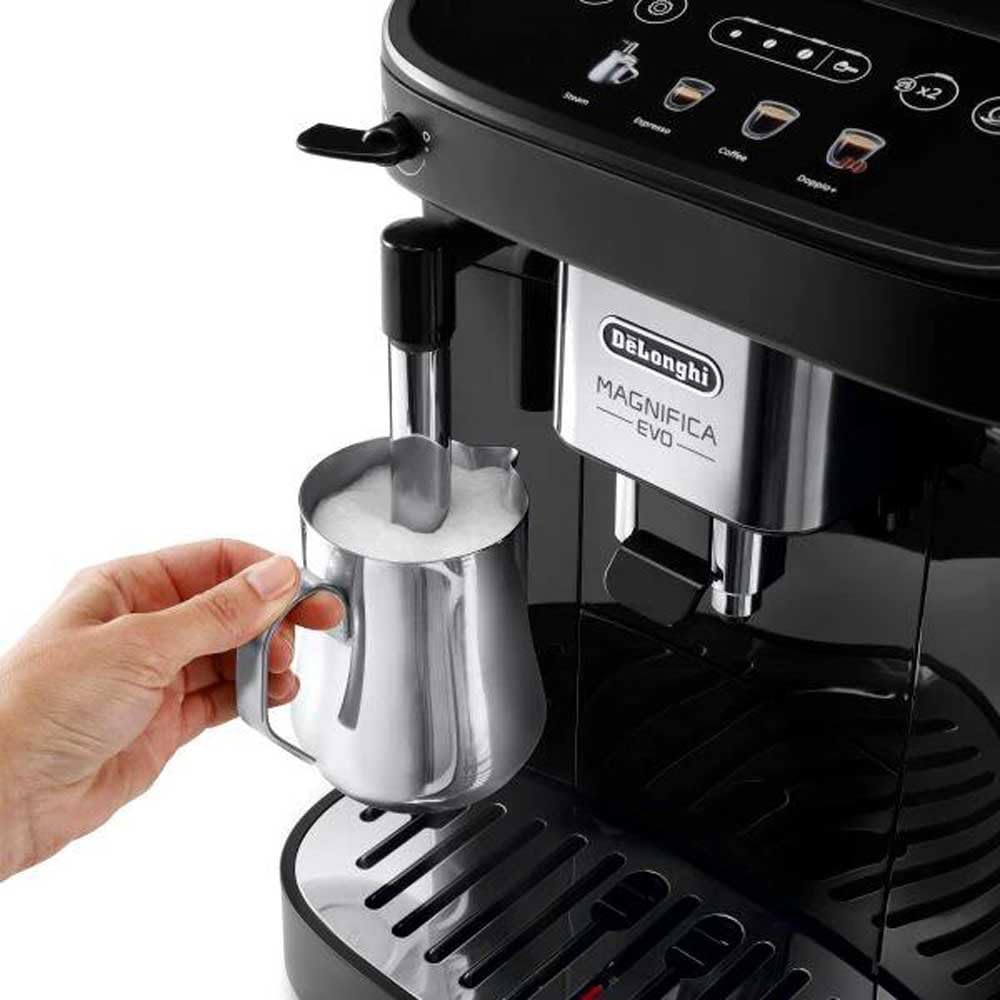 ProMecha Magnifica Evo, Machine à Café Automatique avec Buse à Lait, Noir