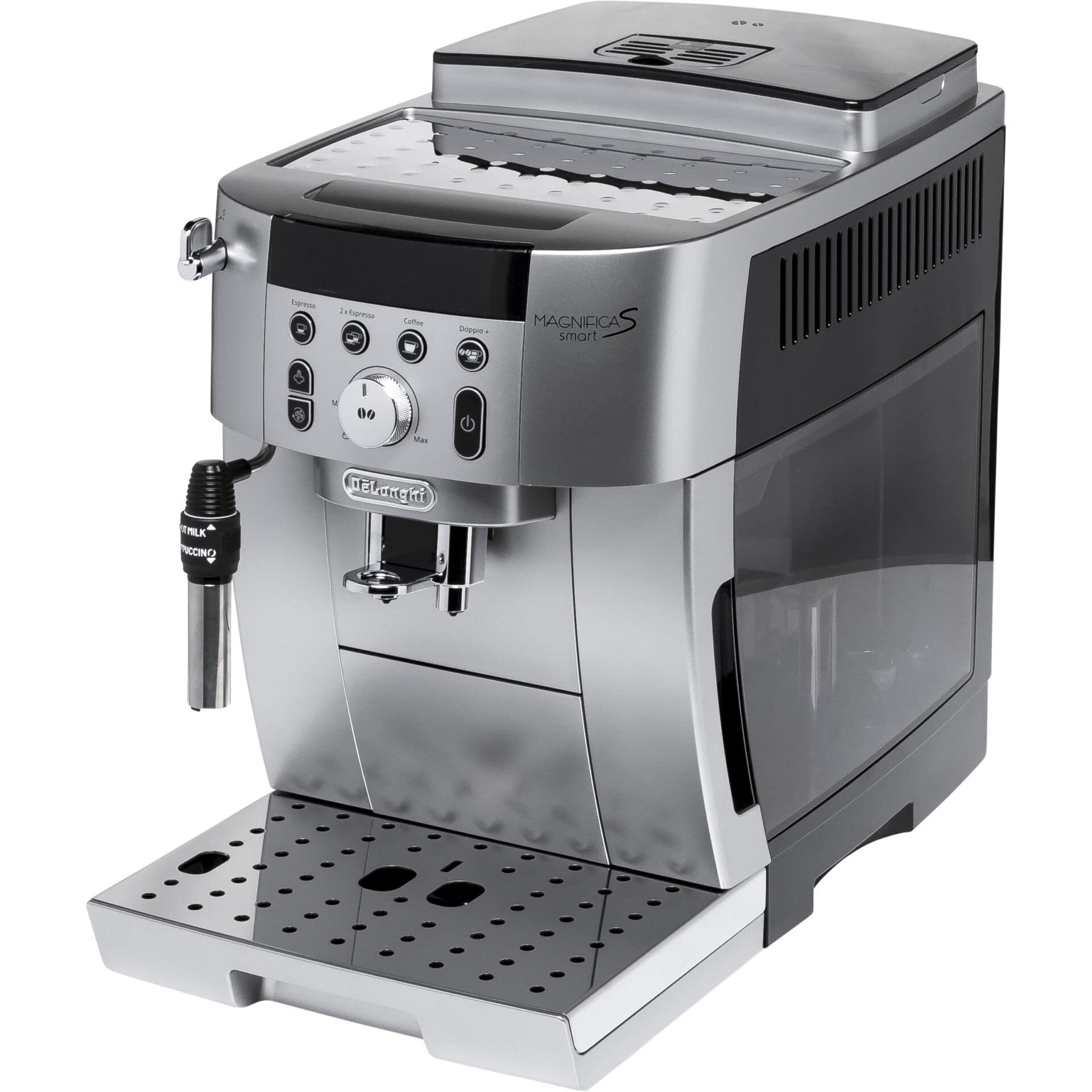 ProMecha Magnifica S Smart, Machine à Café Automatique avec Mousseur à Lait, Argent Noir