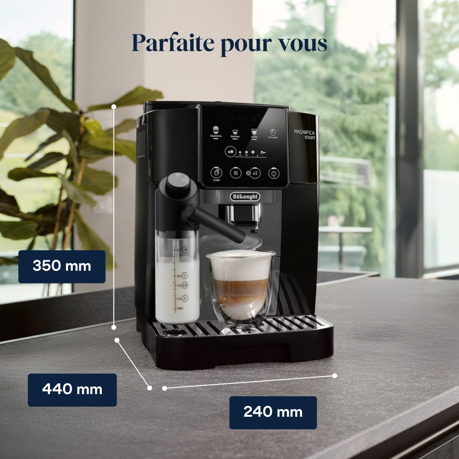 ProMecha Magnifica Start - Perfetto Machine à Café Automatique, Noir et Gris