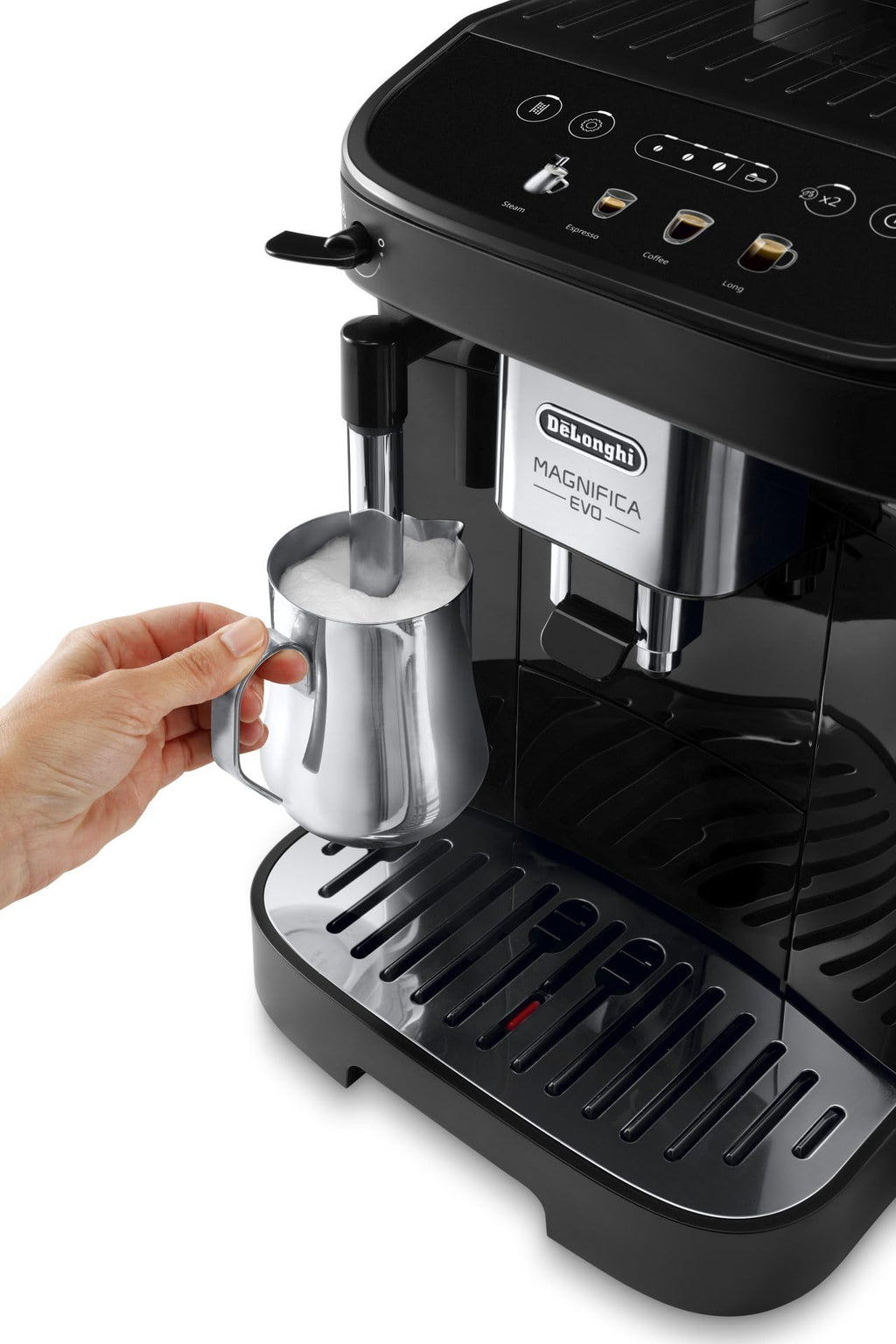 ProMecha Magnifica Evo, Machine à Café Automatique avec Mousseur à Lait, Noir