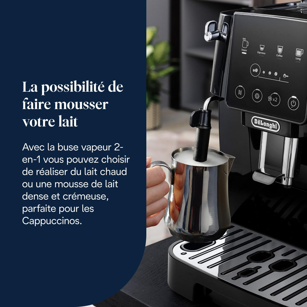 ProMecha Magnifica Start - Perfetto Machine à Café Automatique avec Mousseur à Lait Manuel, , Noir