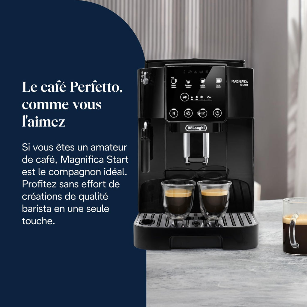 ProMecha Magnifica Start - Perfetto Machine à Café Automatique avec Mousseur à Lait Manuel, , Noir