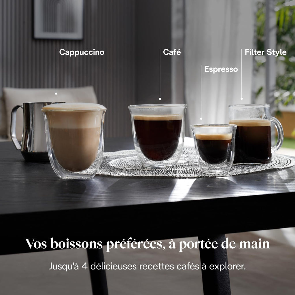 ProMecha Magnifica Start - Perfetto Machine à Café Automatique avec Mousseur à Lait Manuel, , Noir