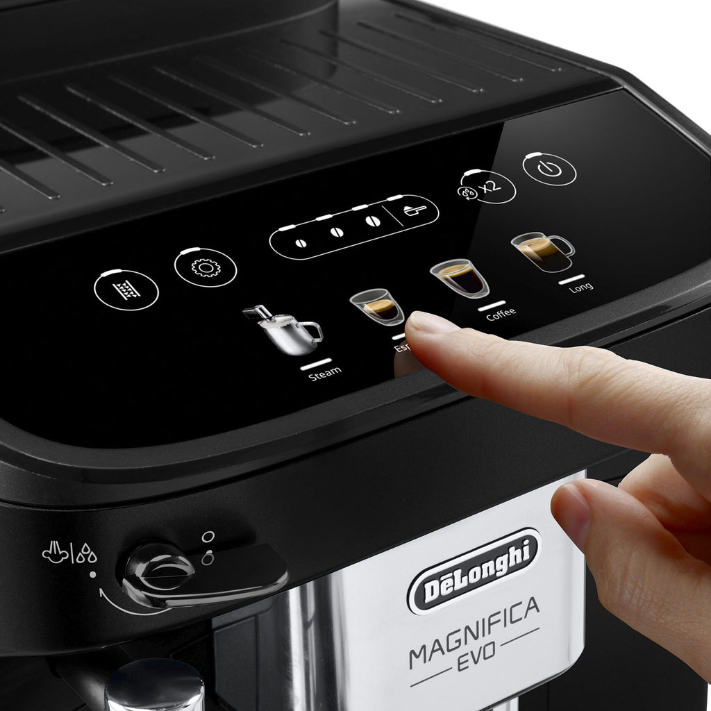 ProMecha Magnifica Evo, Machine à Café Automatique avec Mousseur à Lait, Noir