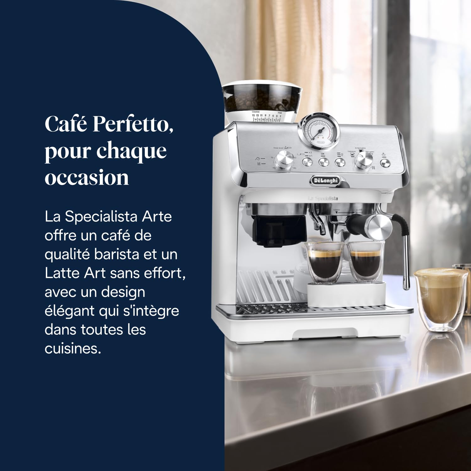 ProMecha La Specialista Arte, Machine à Porte filtre, Machine Expresso Manuelle, Blanc