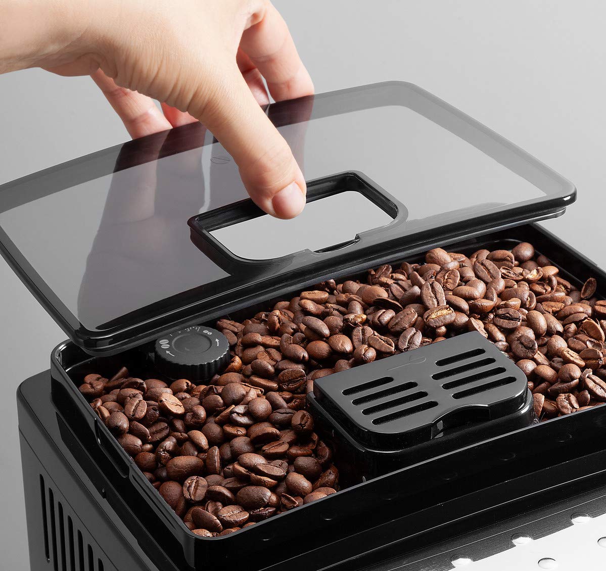 ProMecha Magnifica S Smart Machine a Café Grain, Machine Expresso et Cappuccino, 1.8L, 1450W, Noir