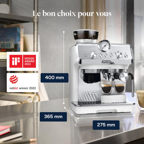 ProMecha La Specialista Arte, Machine à Porte filtre, Machine Expresso Manuelle, Blanc