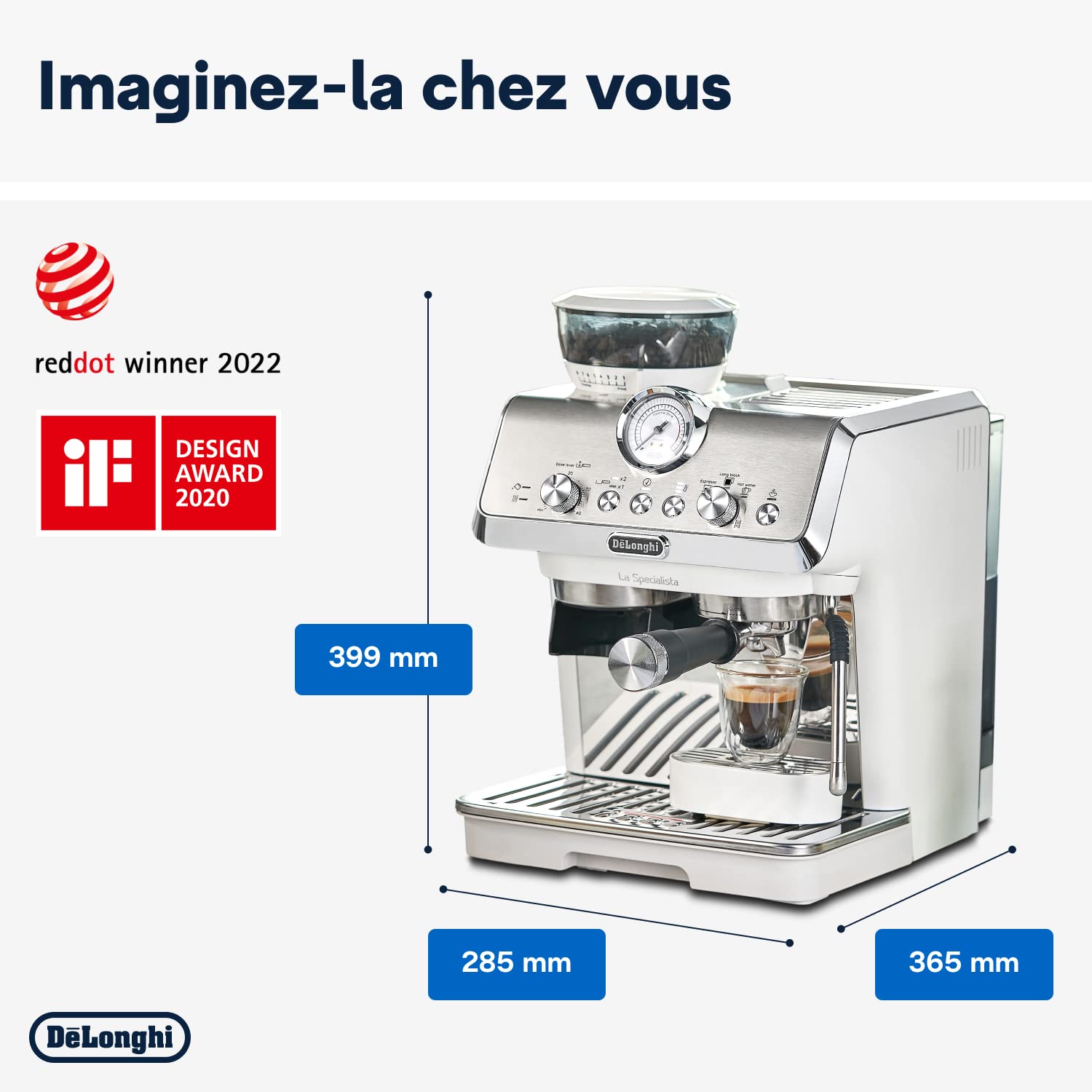 ProMecha La Specialista Arte, Machine à Porte filtre, Machine Expresso Manuelle, Blanc